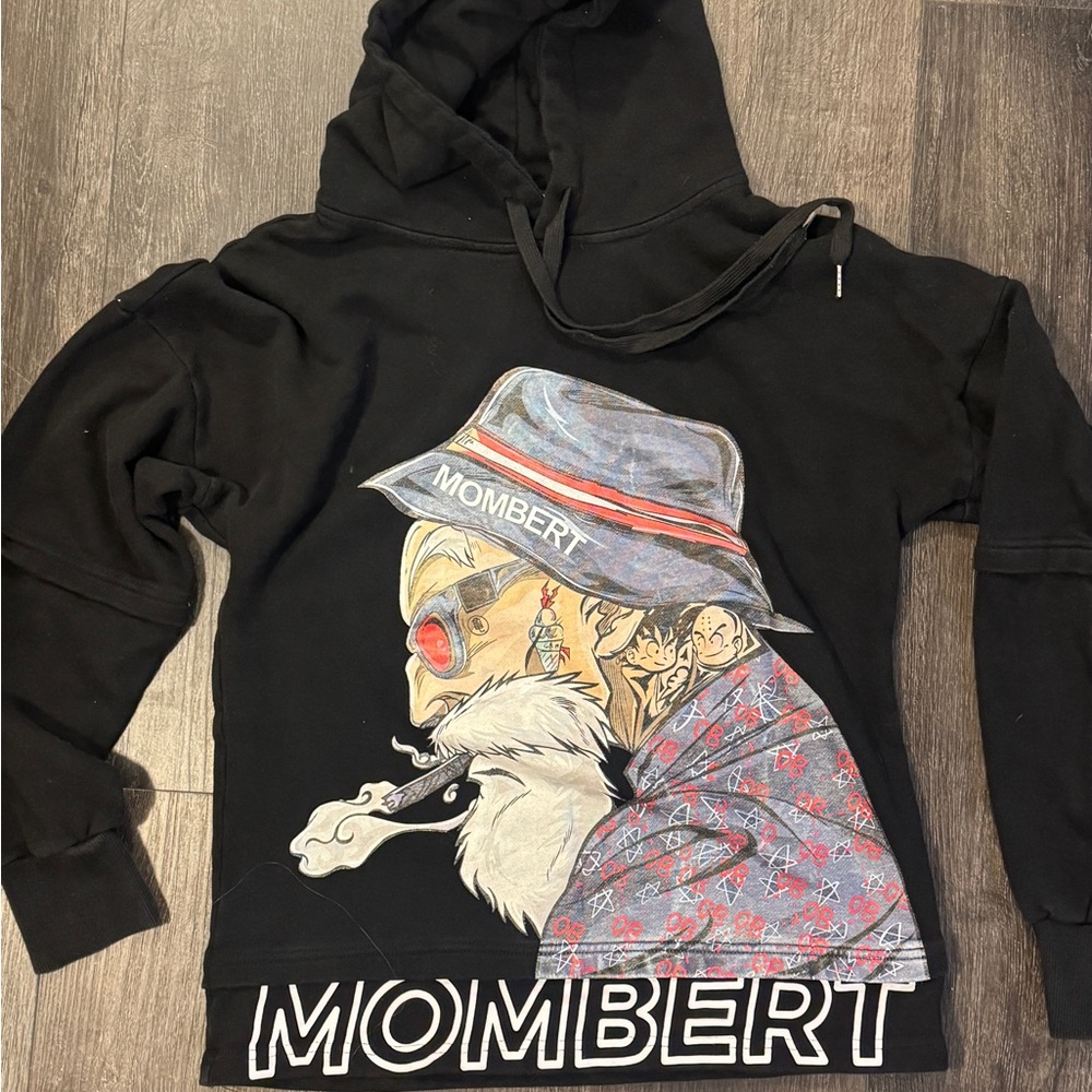 Mombert exclusive design hoodie men’s Black Graphic Hoodie size small